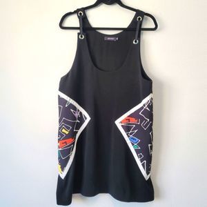 Sybil of No.17 Symmetrical Overall Skirt Black